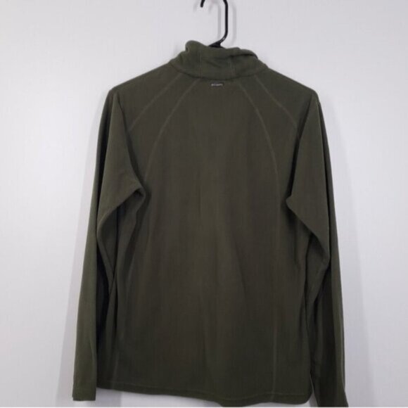 Columbia Green Fleece 1/2 Zip Pullover Long Sleeve Outdoor Activewear Large - Picture 4 of 13